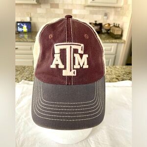 Gray maroon and‎ white Texas A&M ball cap. Used.